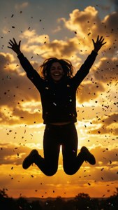 Jumping for Joy Silhouette