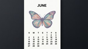 June Minimal Calendar