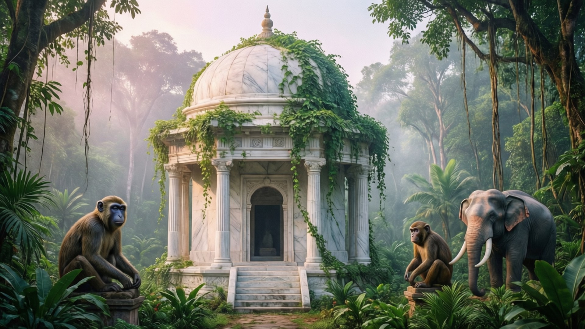 Jungle Mausoleum by Wallpapers.art Studio