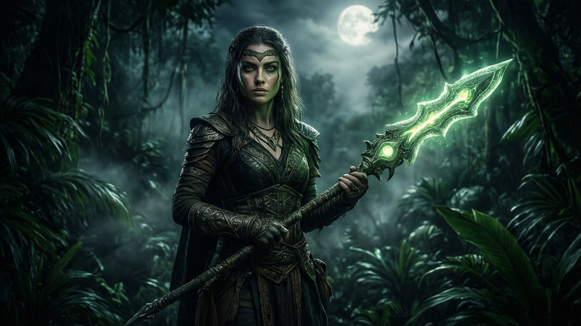 Jungle Phantom by Moonlight by Wallpapers.art Studio
