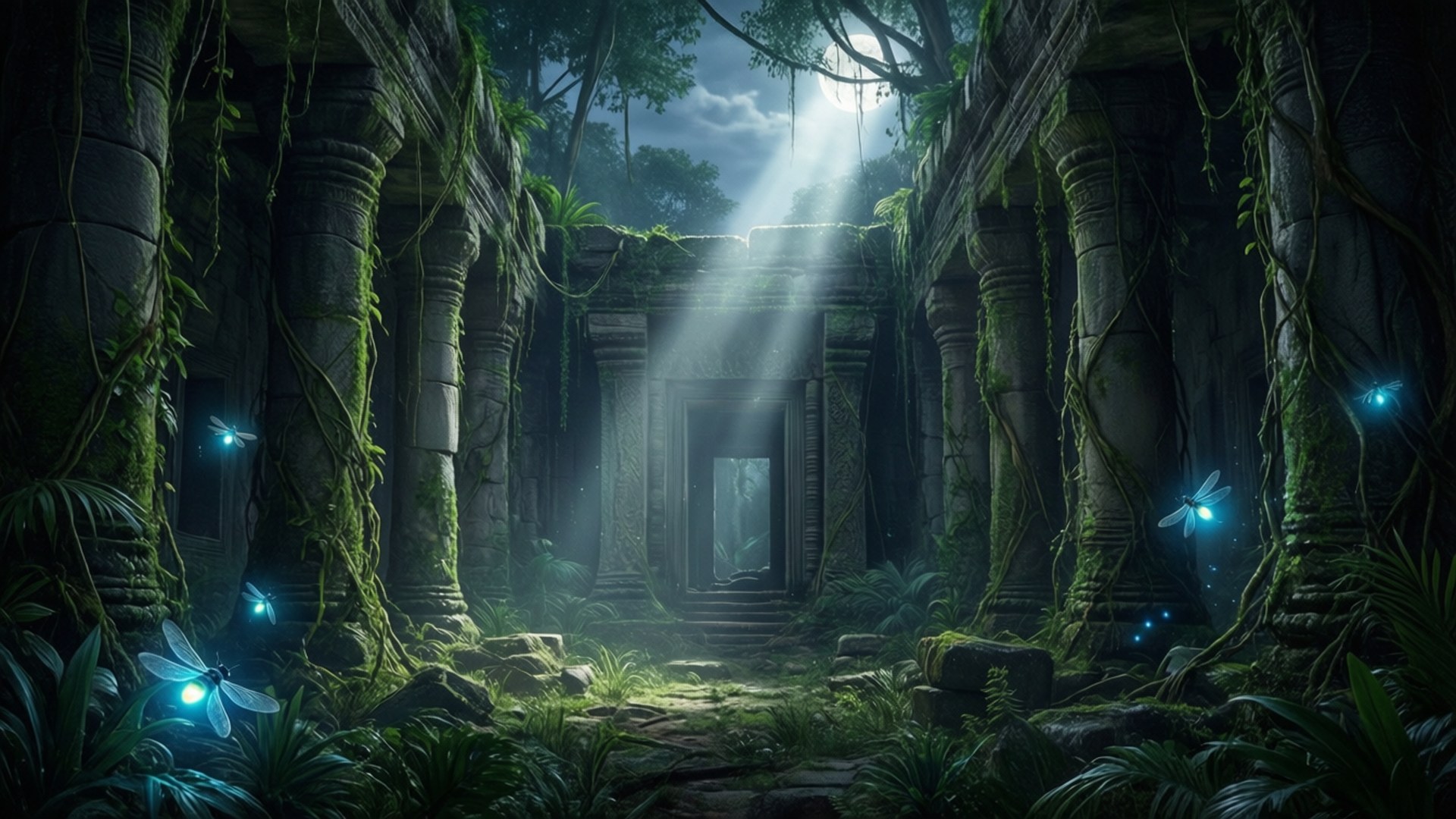 Jungle Temple Ruins by Wallpapers.art Studio
