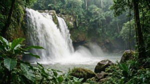 Jungle Waterfall Depth