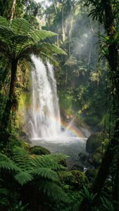 Jungle Waterfall Rainbow