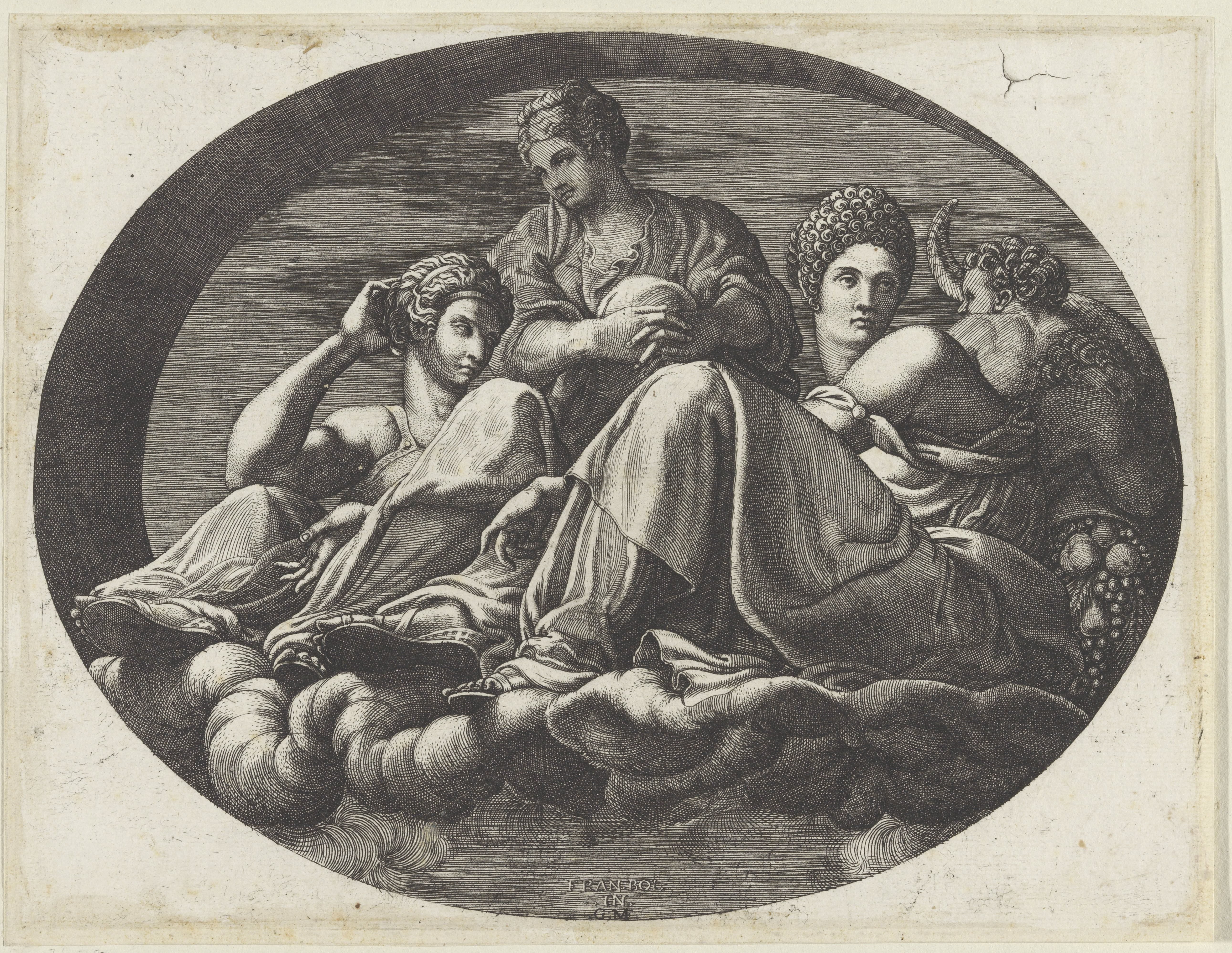 Juno en andere godinnen by Giorgio Ghisi