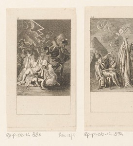 Jupiter breekt het veldteken van Coriolan met zijn bliksem