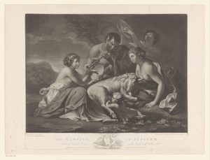 Jupiter gezoogd door de geit Amalthea