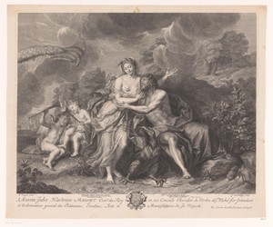 Jupiter Juno liefkozend