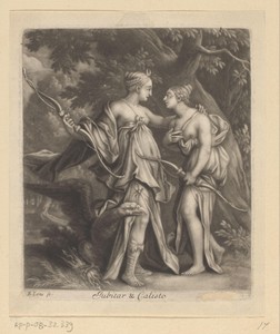 Jupiter, vermomd als Diana, verleidt de nimf Callisto