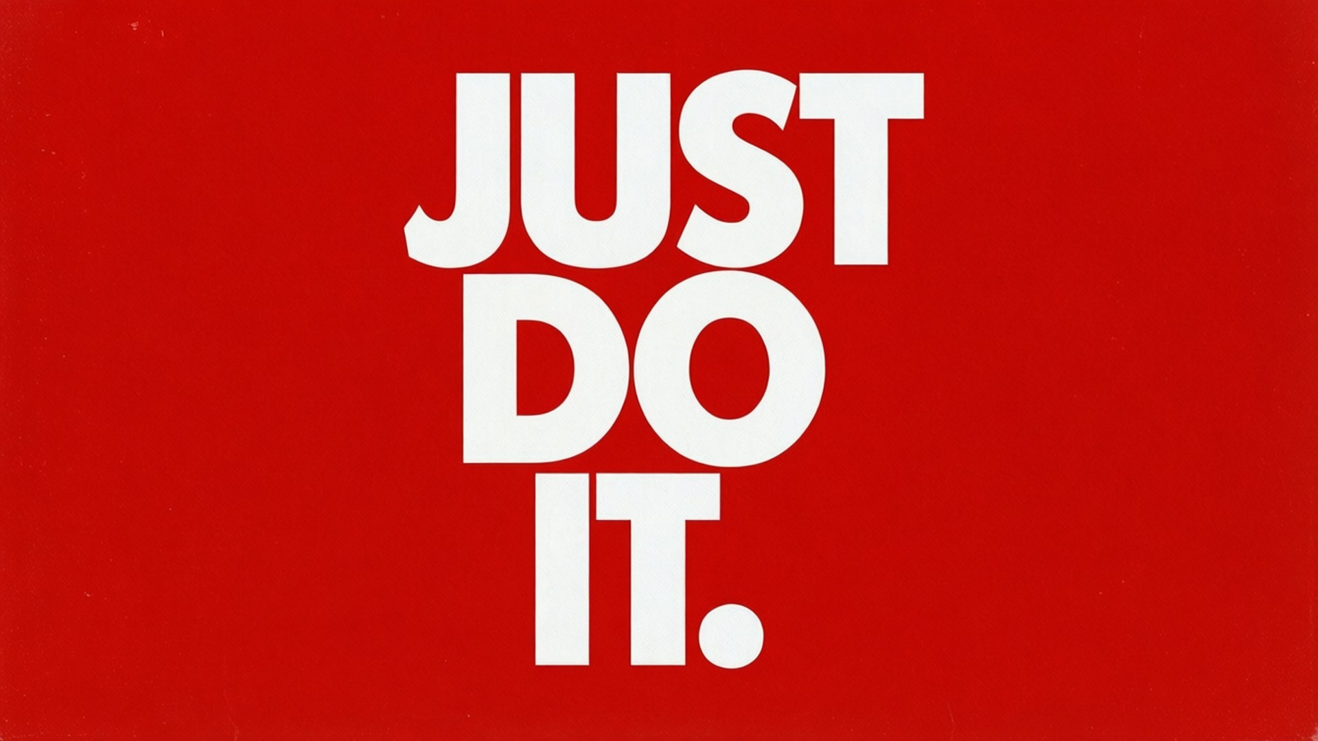 Just Do It Red Minimalist by Wallpapers.art Studio