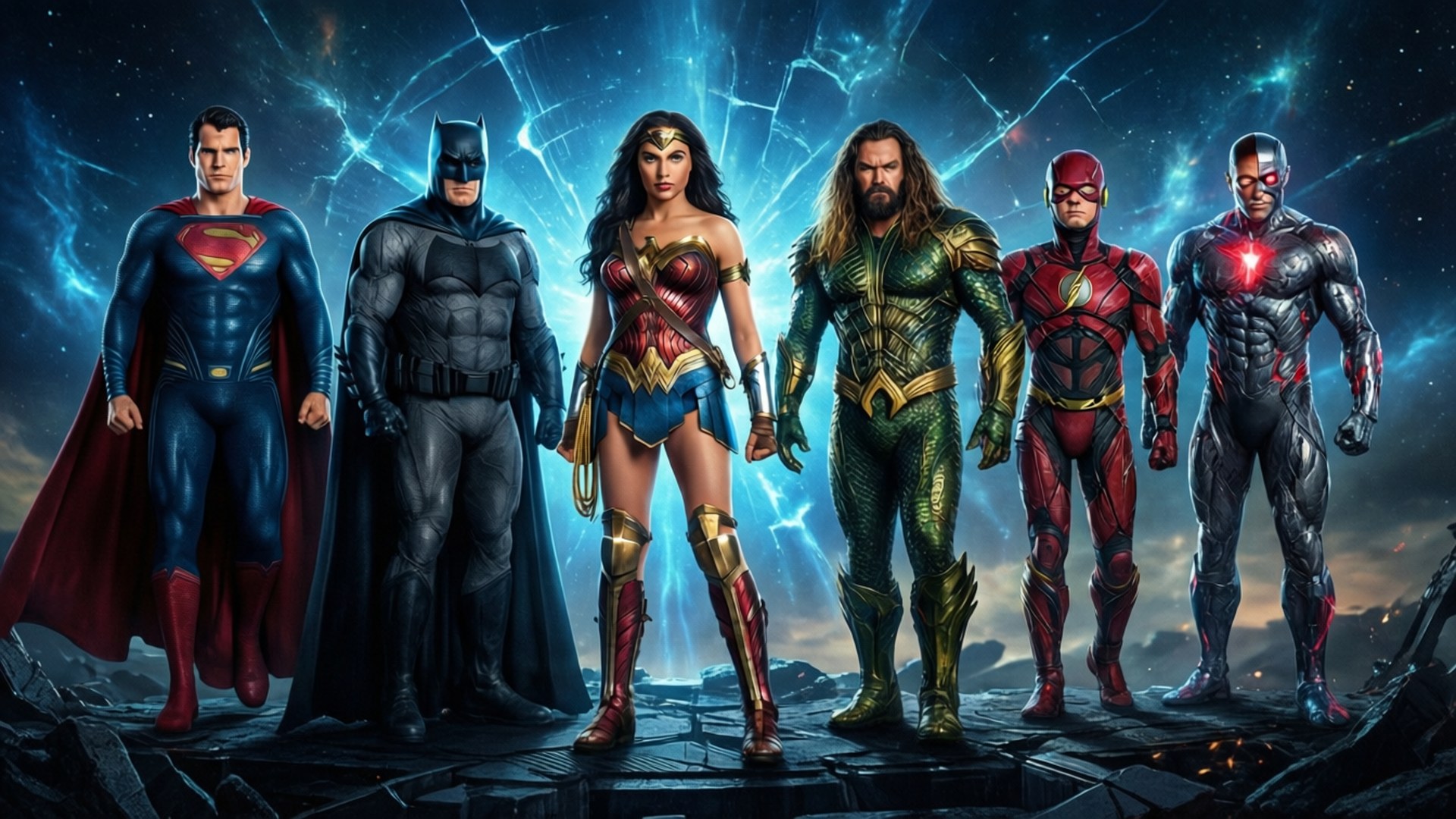 Justice League Cosmic Stand by Wallpapers.art Studio