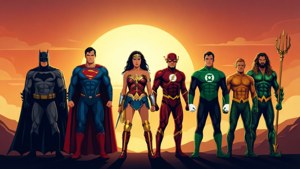 Justice League Sunrise Vector