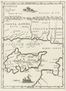 Kaart van Cilicië en Cyprus