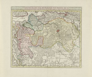 Kaart van de Baronie van Breda en het Markgraafschap van Bergen op Zoom