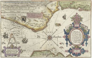 Kaart van de kusten van Vlaanderen, Normandië en Engeland