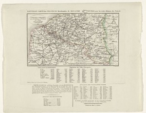 Kaart van de zuidelijke provinciën van het Koninkrijk der Nederlanden en het Hertogdom Luxemburg, 1815
