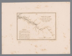 Kaart van het verloop van de rivier de Seine