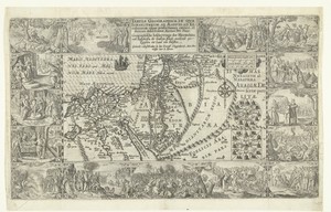 Kaart van Israel en Egypte