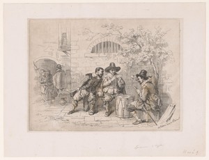 Kaartspelende militairen