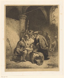 Kaartspelende soldaten