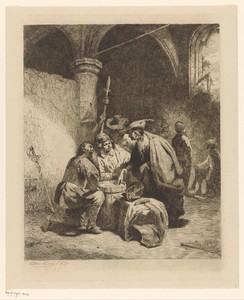 Kaartspelende soldaten