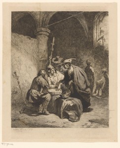 Kaartspelende soldaten
