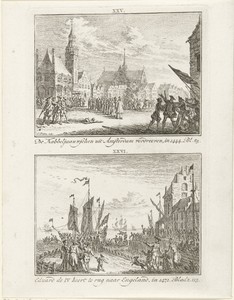 Kabeljauwen uit Amsterdam verdreven, 1444, en Koning Eduard IV vertrekt naar Engeland, 1471