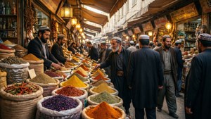 Kabul Spice Market Bustle