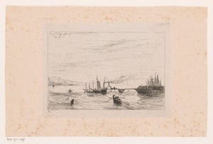 Kade met pier in het water
