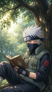 Kakashi Reading Under Tree