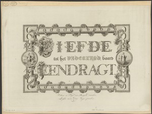 Kalligrafie op de eendracht van het land, 1787