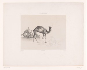 Kamelen met drijvers in Baalbek