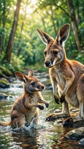 Kanga and Roo Play