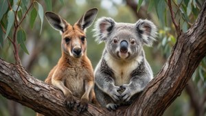 Kangaroo and Koala Friends