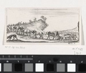 Kanon getrokken door paarden