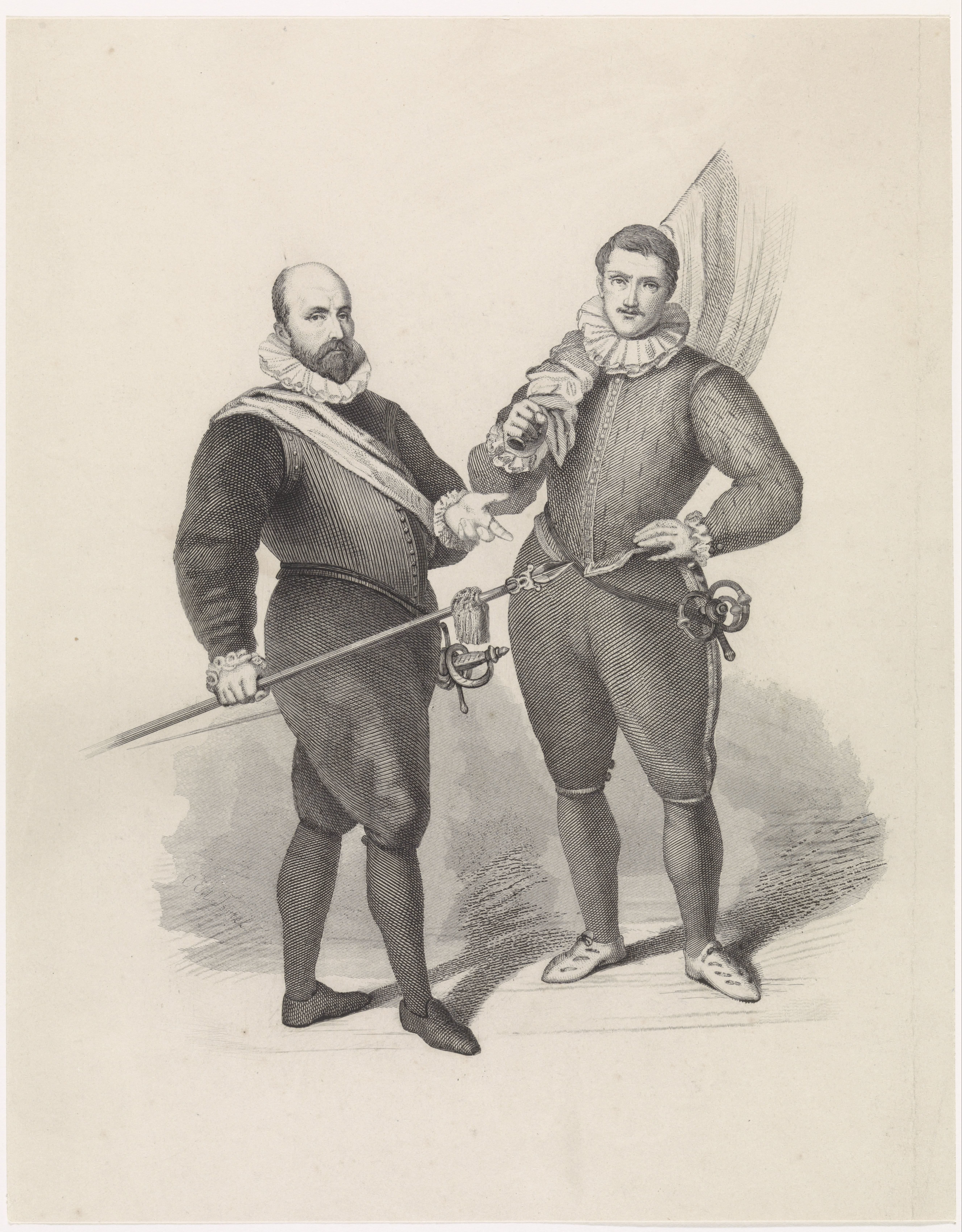 Kapitein Dirck Jacobsz. Rosecrans en vaandrig by Edouard Taurel