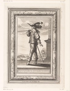 Kapitein met piek, gekleed volgens de mode van ca. 1630