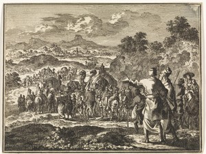 Karavaan der Israëlieten trekt onder Ezra naar Jerusalem