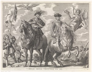 Karel V en Ferdinand te paard
