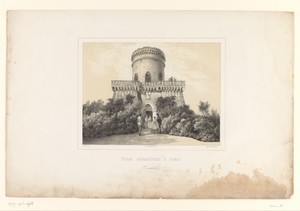 Kasteel in de tuin bij Villa Pallavicini te Genua