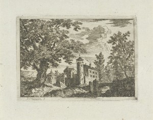 Kasteel in een landschap