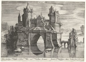 Kasteel met water omgeven
