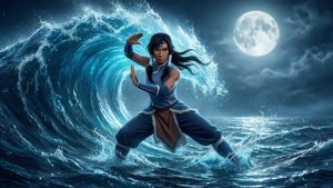 Katara Waterbending Full Moon