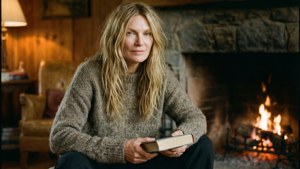 Kate Moss Cozy Fireplace