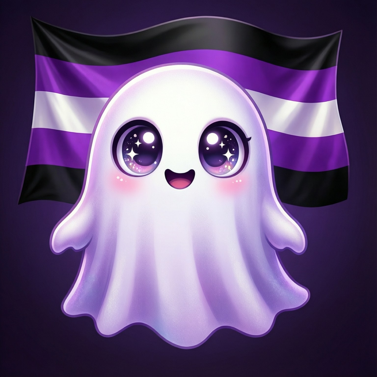 Kawaii Asexual Ghost by Wallpapers.art Studio