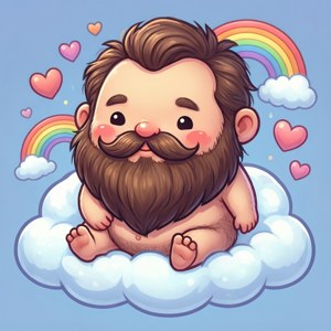 Kawaii Beard Cloud