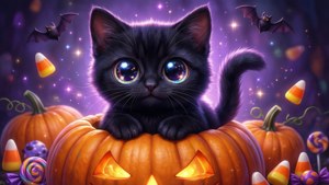 Kawaii Black Cat