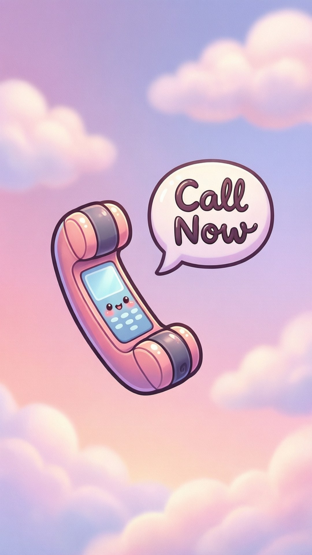 Kawaii Call Now Bubble by Wallpapers.art Studio