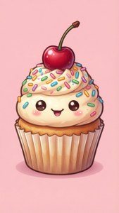 Kawaii Cupcake Smile