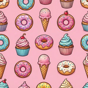 Kawaii Dessert Pattern