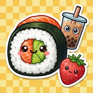 Kawaii Food Sticker Set